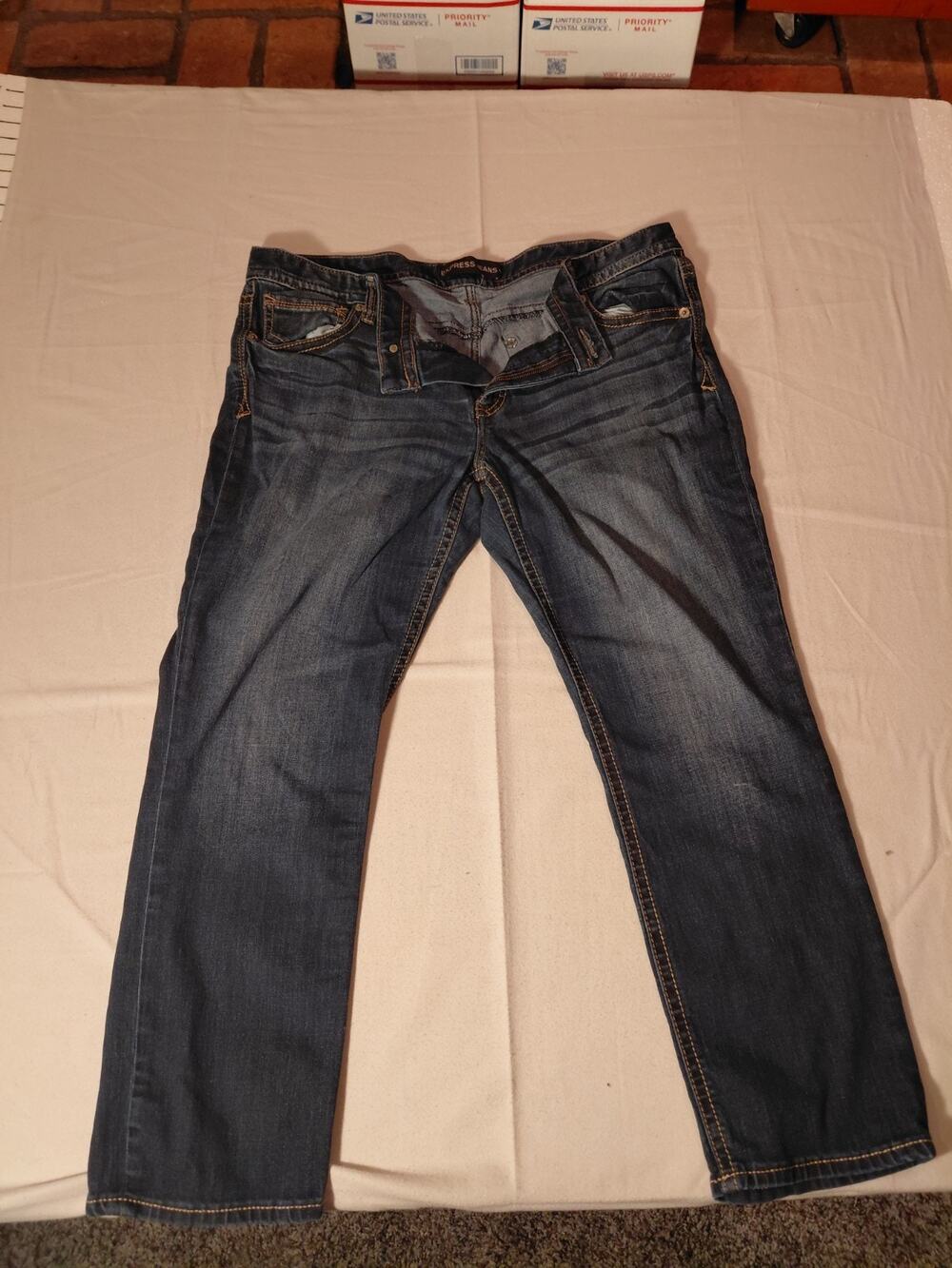 Express Jeans Women's Size 16 Lightweight Stretch Bootcut Dark Wash